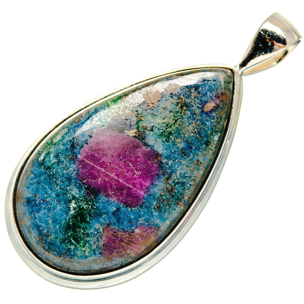 Ruby Fuchsite Pendants handcrafted by Ana Silver Co - PD23732 - Photo 2
