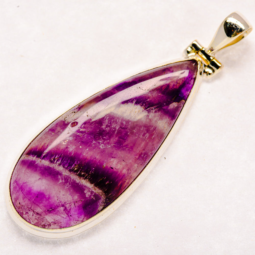 Chevron Amethyst Pendants handcrafted by Ana Silver Co - PD23760 - Photo 2