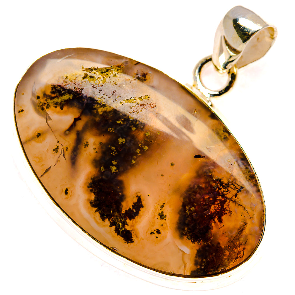 Indonesian Plume Agate Pendants handcrafted by Ana Silver Co - PD23783 - Photo 2