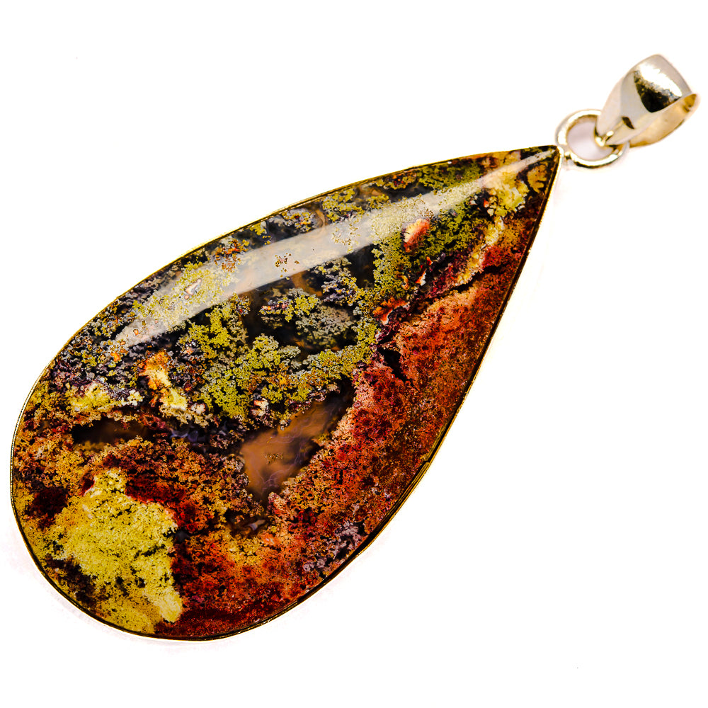 Indonesian Plume Agate Pendants handcrafted by Ana Silver Co - PD23789 - Photo 2