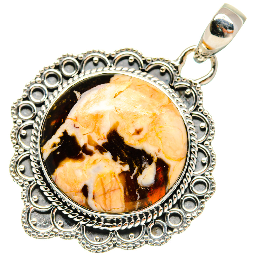 Peanut Wood Jasper Pendants handcrafted by Ana Silver Co - PD23847 - Photo 2