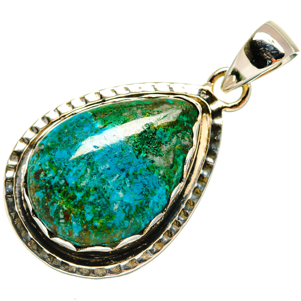 Chrysocolla Pendants handcrafted by Ana Silver Co - PD23933 - Photo 2