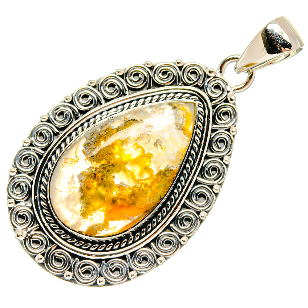 Plume Agate Pendants handcrafted by Ana Silver Co - PD24018 - Photo 2