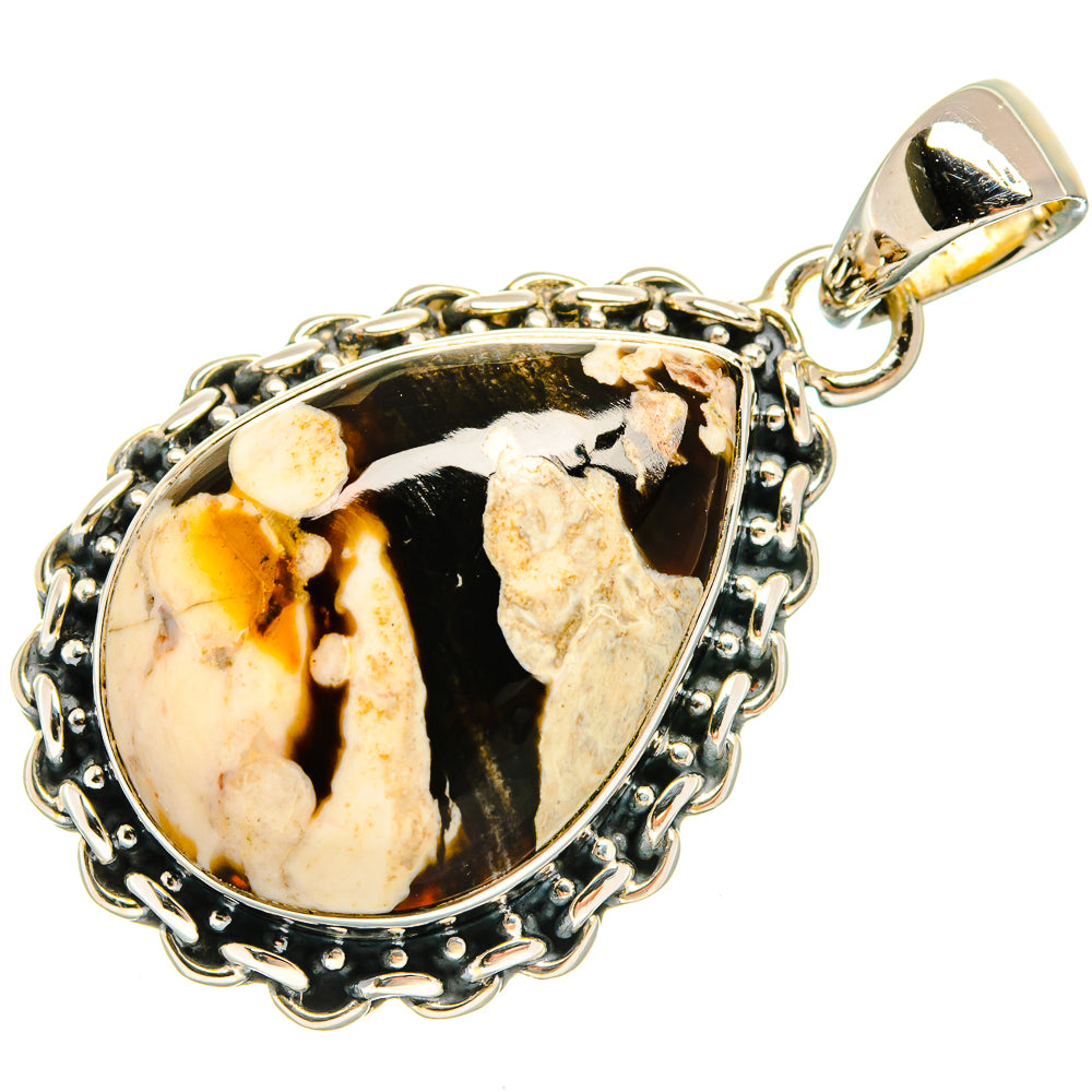 Peanut Wood Jasper Pendants handcrafted by Ana Silver Co - PD24063 - Photo 2