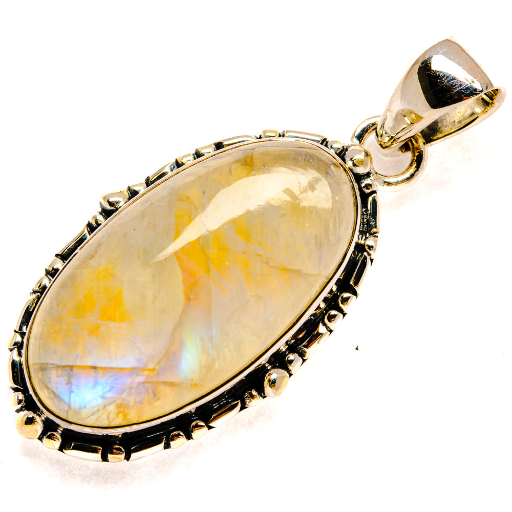 Rainbow Moonstone Pendants handcrafted by Ana Silver Co - PD24083 - Photo 2