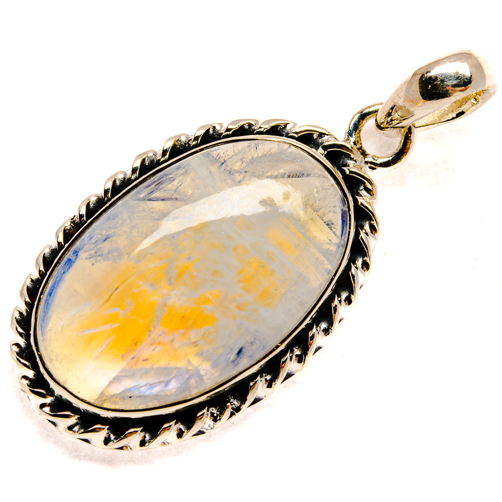 Rainbow Moonstone Pendants handcrafted by Ana Silver Co - PD24084 - Photo 2