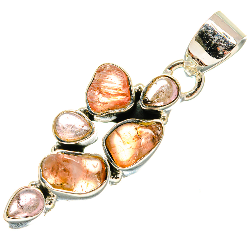 Rose Quartz Pendants handcrafted by Ana Silver Co - PD24164 - Photo 2