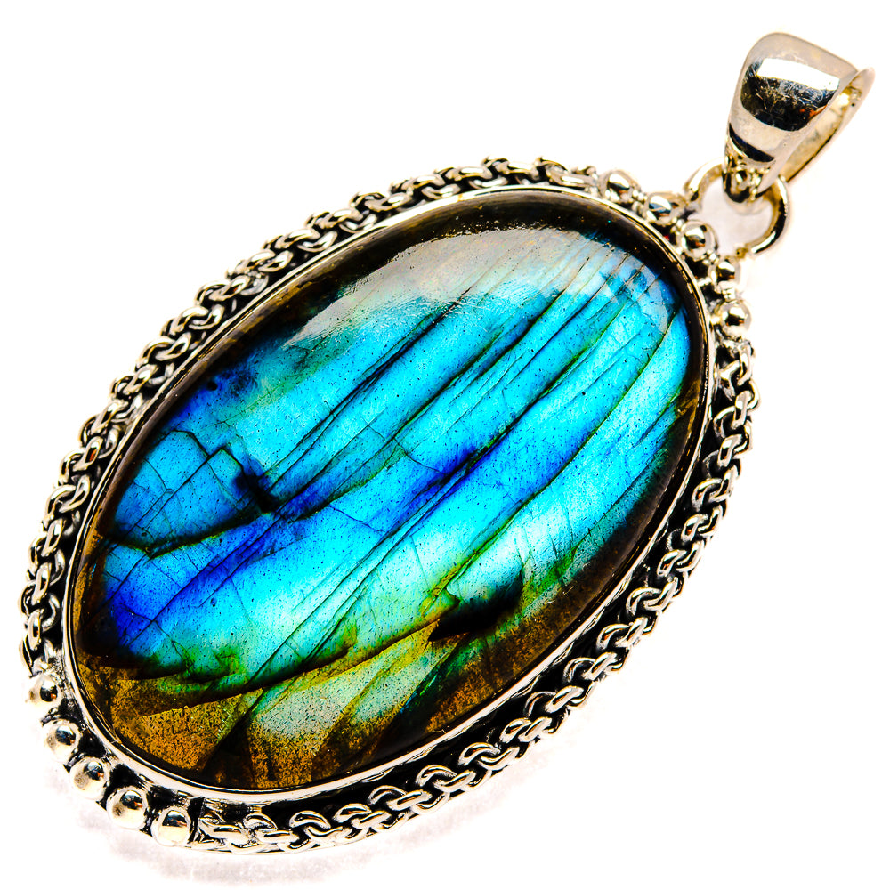 Labradorite Pendants handcrafted by Ana Silver Co - PD24237 - Photo 2