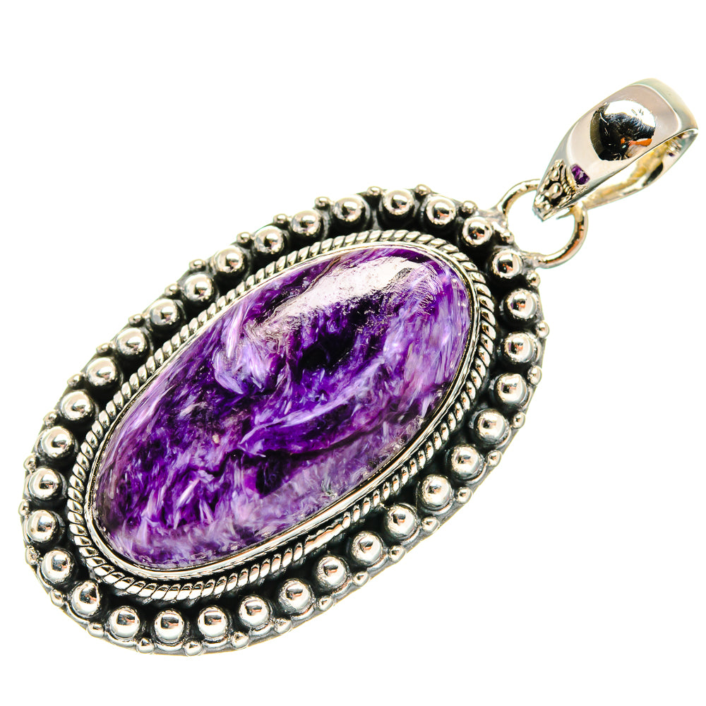Charoite Pendants handcrafted by Ana Silver Co - PD24372 - Photo 2