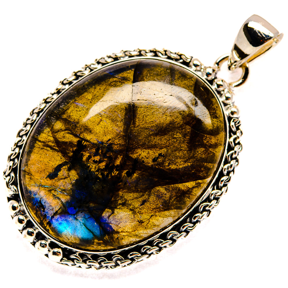 Labradorite Pendants handcrafted by Ana Silver Co - PD24385 - Photo 2
