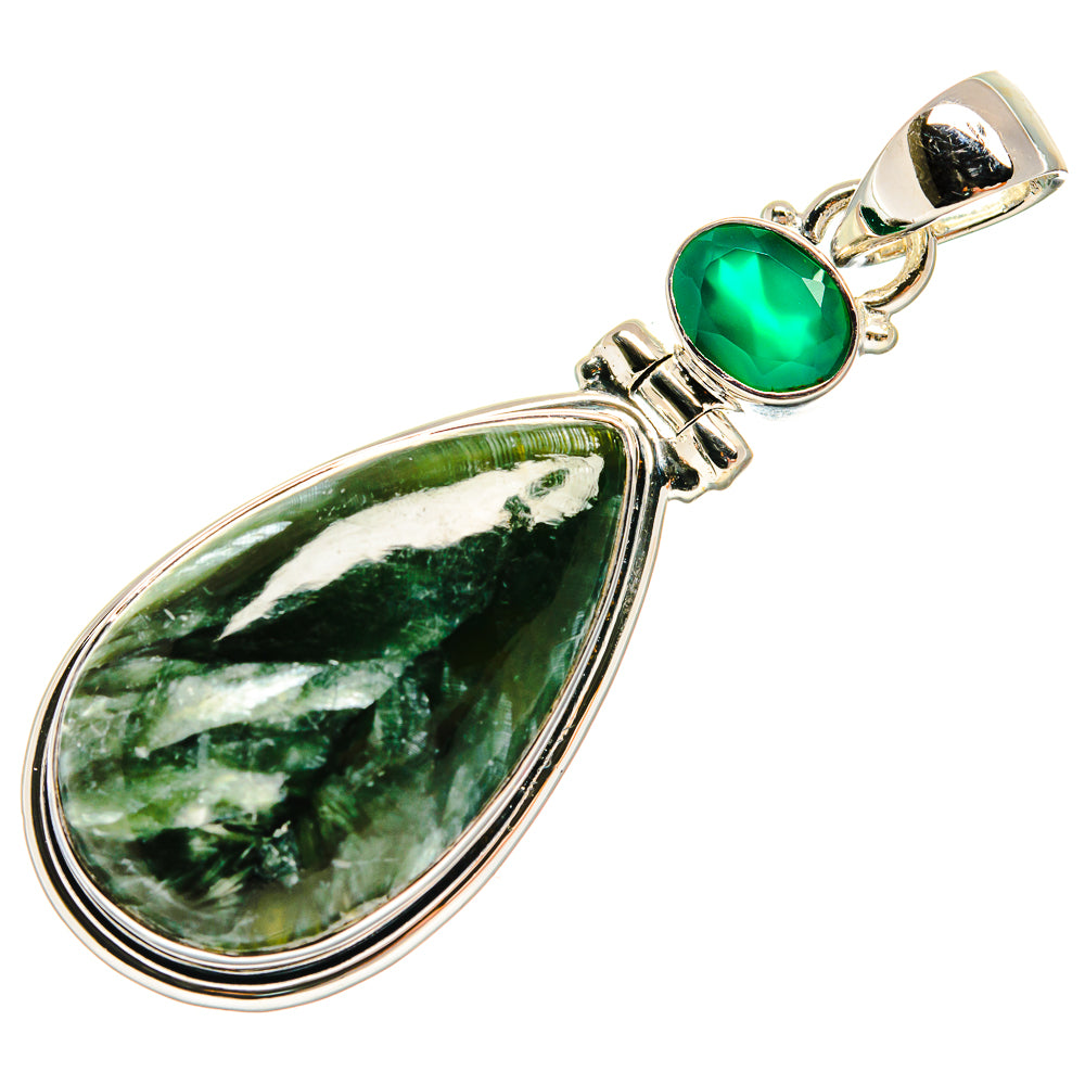Seraphinite Pendants handcrafted by Ana Silver Co - PD24438 - Photo 2
