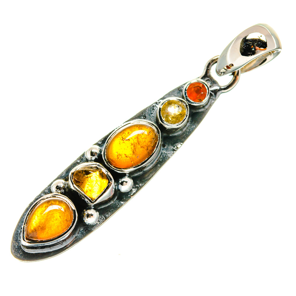 Carnelian, Citrine, Garnet Pendants handcrafted by Ana Silver Co - PD24485 - Photo 2