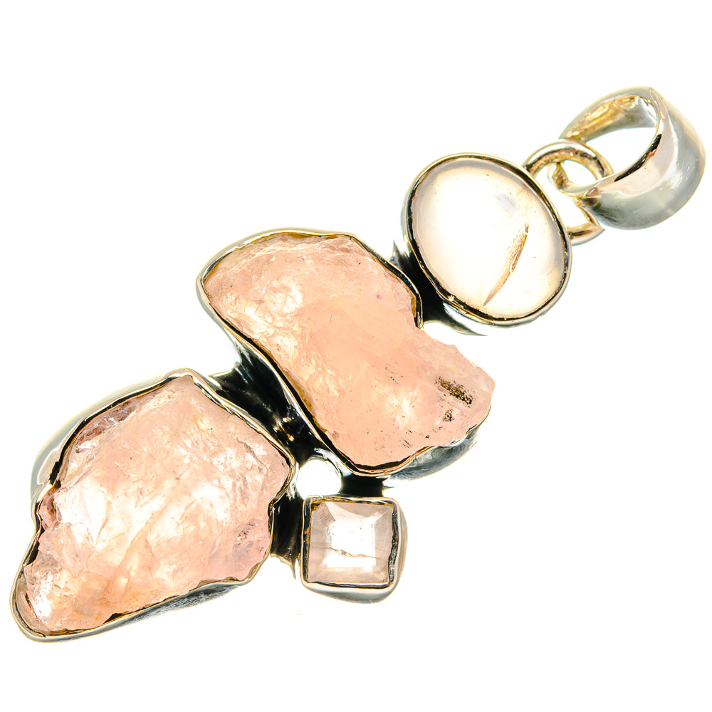 Rose Quartz Pendants handcrafted by Ana Silver Co - PD24490 - Photo 2