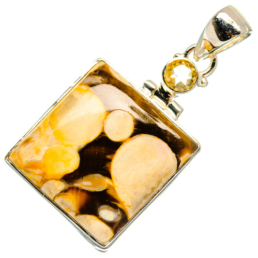 Peanut Wood Jasper Pendants handcrafted by Ana Silver Co - PD24584 - Photo 2