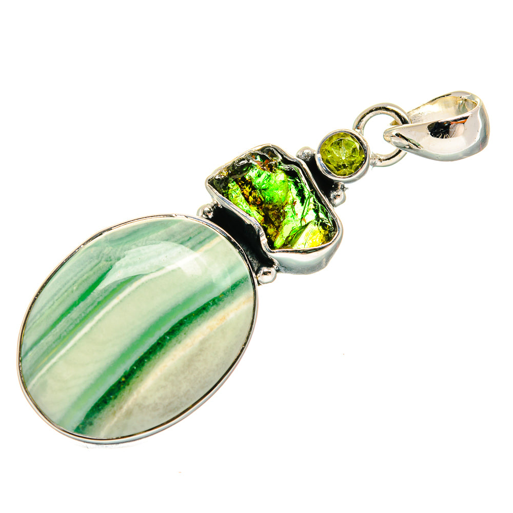 Green Jasper Pendants handcrafted by Ana Silver Co - PD24585 - Photo 2