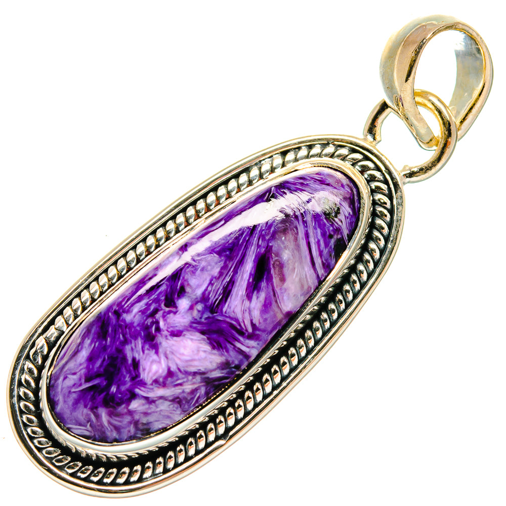 Charoite Pendants handcrafted by Ana Silver Co - PD24616 - Photo 2