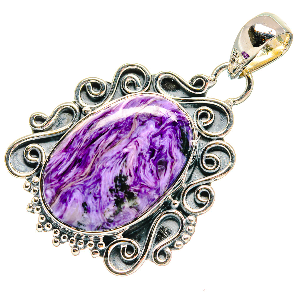 Charoite Pendants handcrafted by Ana Silver Co - PD24712 - Photo 2