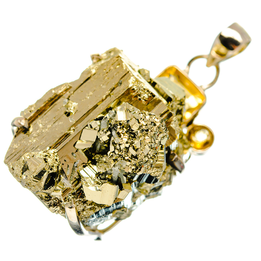 Pyrite Pendants handcrafted by Ana Silver Co - PD24755 - Photo 2