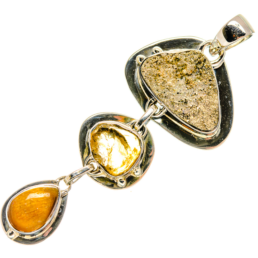 Pyrite Pendants handcrafted by Ana Silver Co - PD24786 - Photo 2
