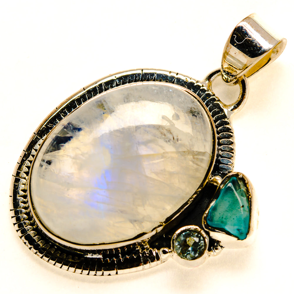 Rainbow Moonstone Pendants handcrafted by Ana Silver Co - PD24801 - Photo 2