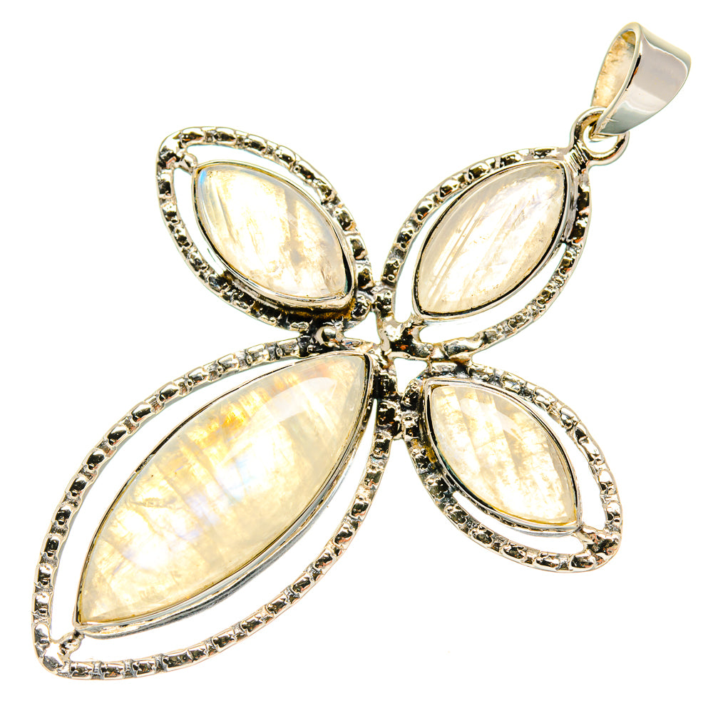 Rainbow Moonstone Pendants handcrafted by Ana Silver Co - PD24842 - Photo 2