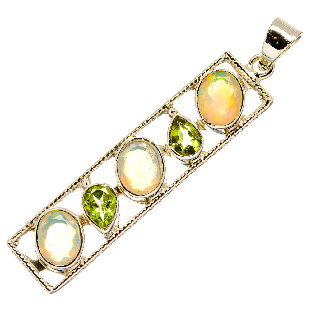 Ethiopian Opal Pendants handcrafted by Ana Silver Co - PD24874 - Photo 2