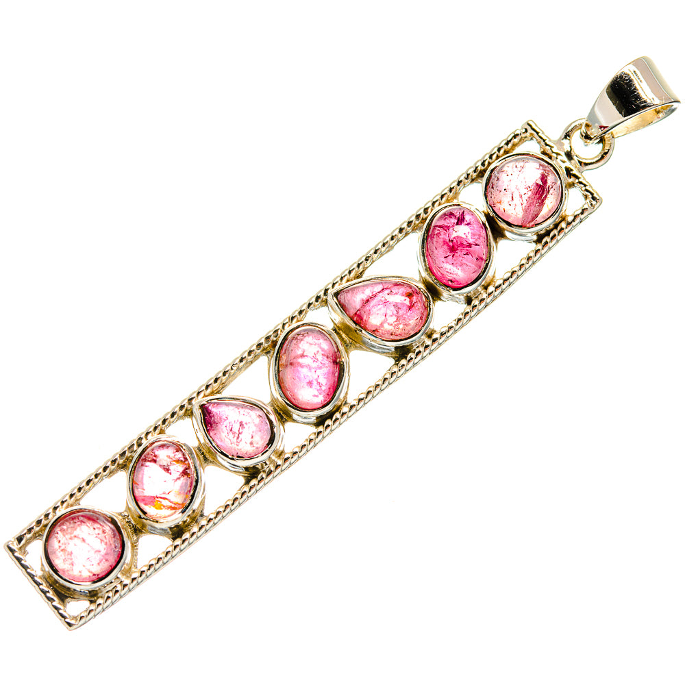 Pink Tourmaline Pendants handcrafted by Ana Silver Co - PD24878 - Photo 2