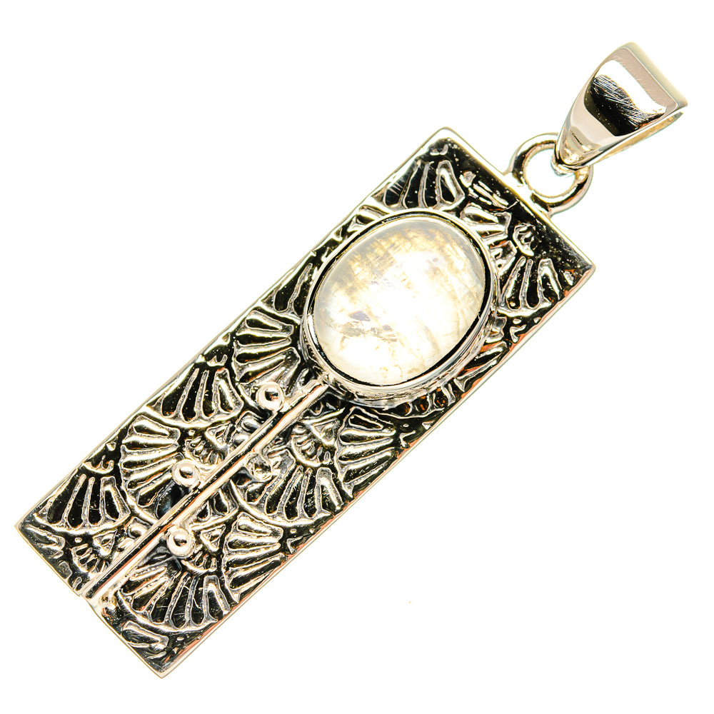 Rainbow Moonstone Pendants handcrafted by Ana Silver Co - PD24895 - Photo 2