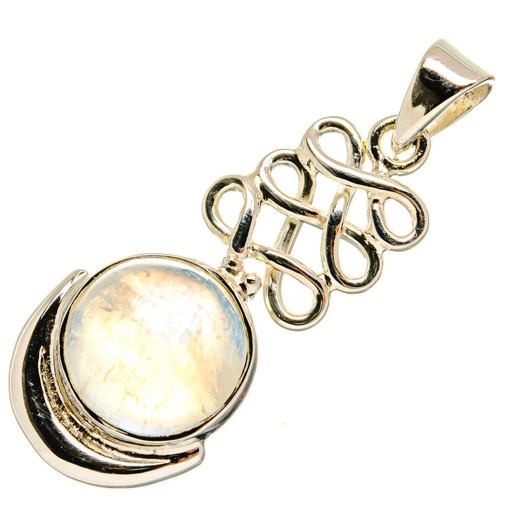 Rainbow Moonstone Pendants handcrafted by Ana Silver Co - PD24896 - Photo 2