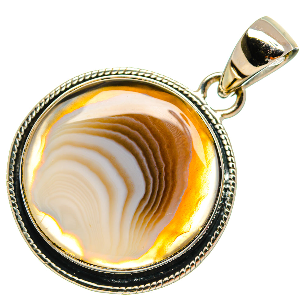 Botswana Agate Pendants handcrafted by Ana Silver Co - PD24974 - Photo 2