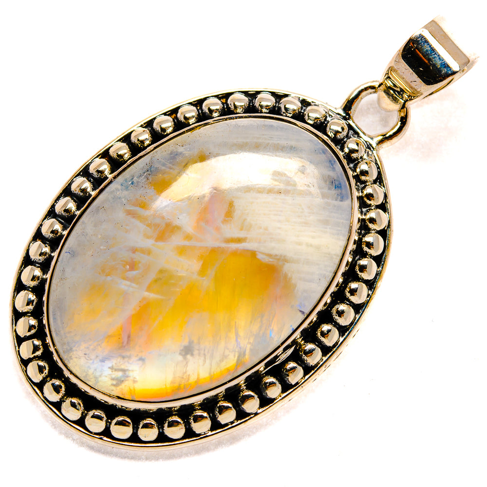 Rainbow Moonstone Pendants handcrafted by Ana Silver Co - PD25072 - Photo 2