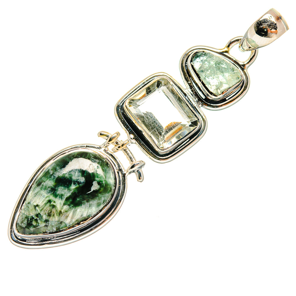 Seraphinite Pendants handcrafted by Ana Silver Co - PD25153 - Photo 2