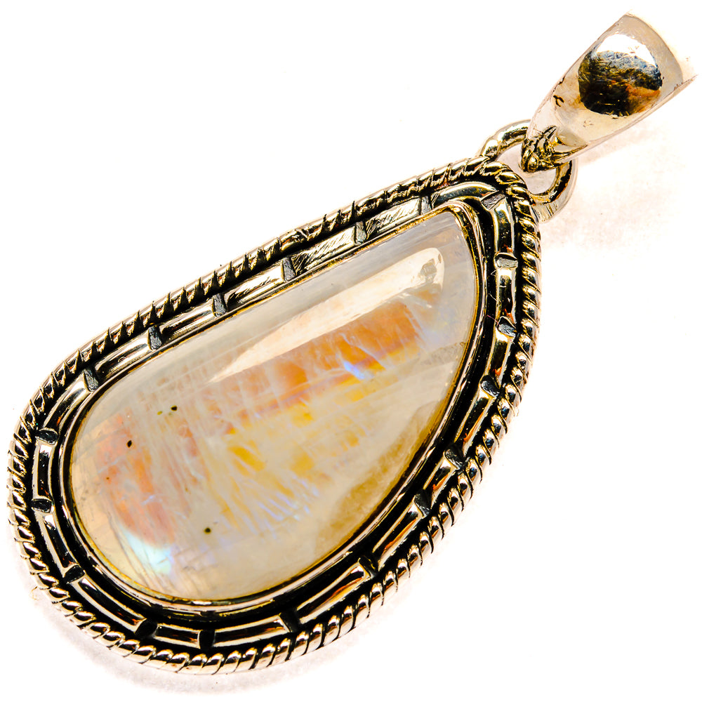 Rainbow Moonstone Pendants handcrafted by Ana Silver Co - PD25218 - Photo 2