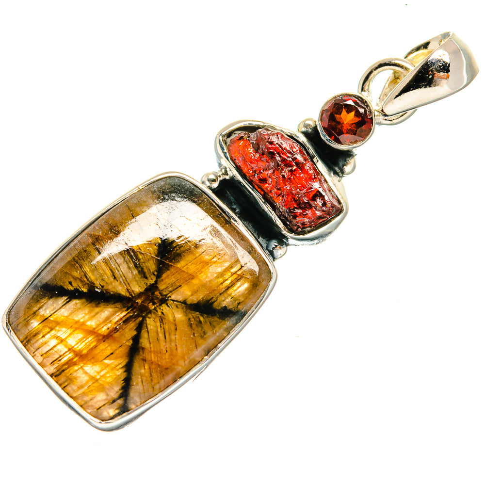 Chiastolite Pendants handcrafted by Ana Silver Co - PD25293 - Photo 2