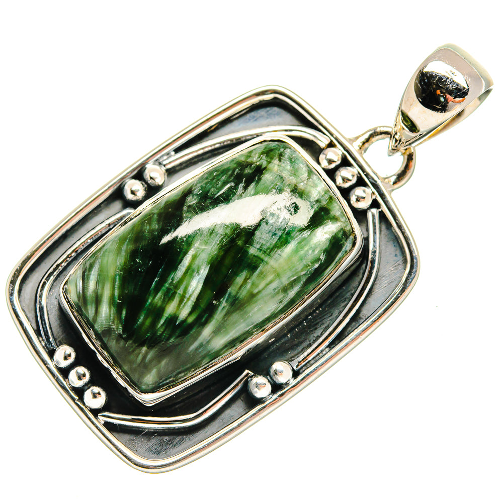 Seraphinite Pendants handcrafted by Ana Silver Co - PD25310 - Photo 2