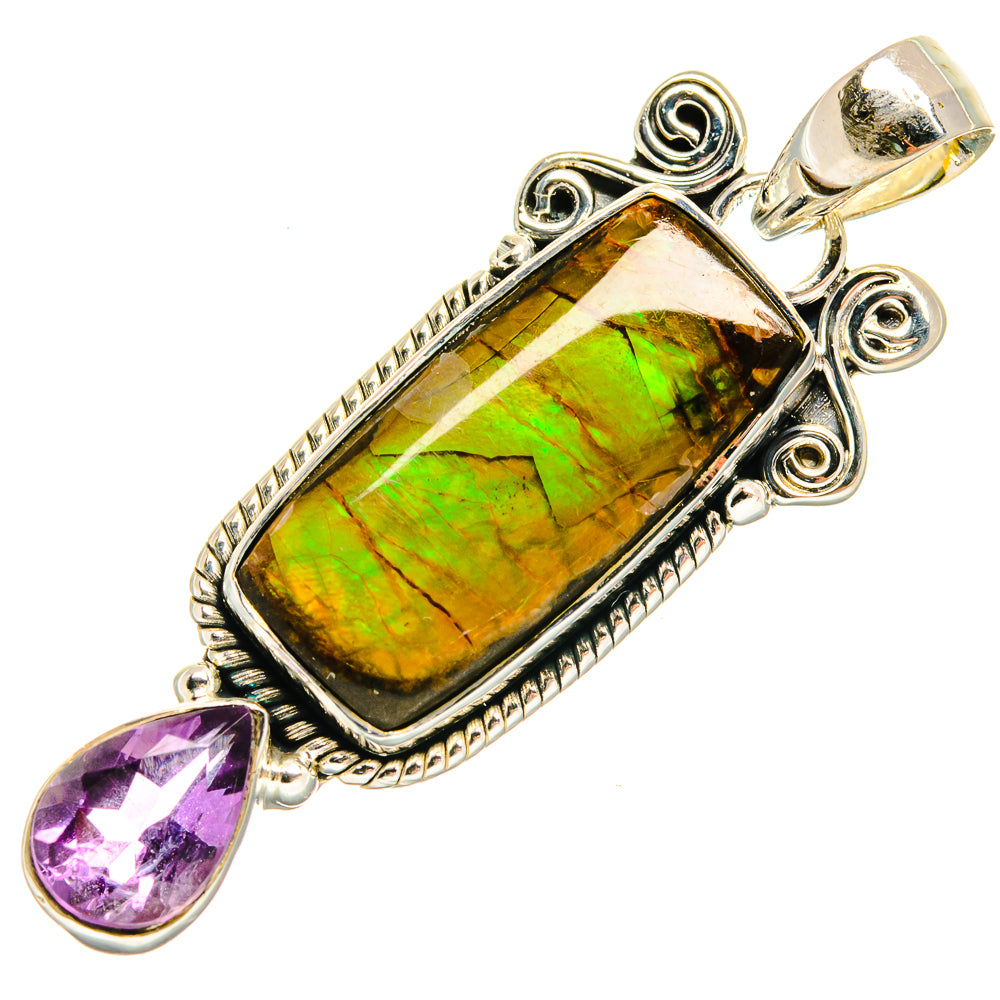 Ammolite Pendants handcrafted by Ana Silver Co - PD25343 - Photo 2