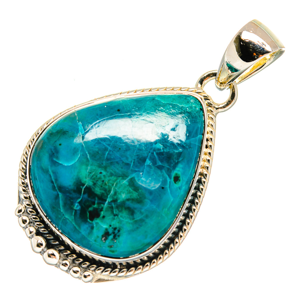 Chrysocolla Pendants handcrafted by Ana Silver Co - PD25363 - Photo 2