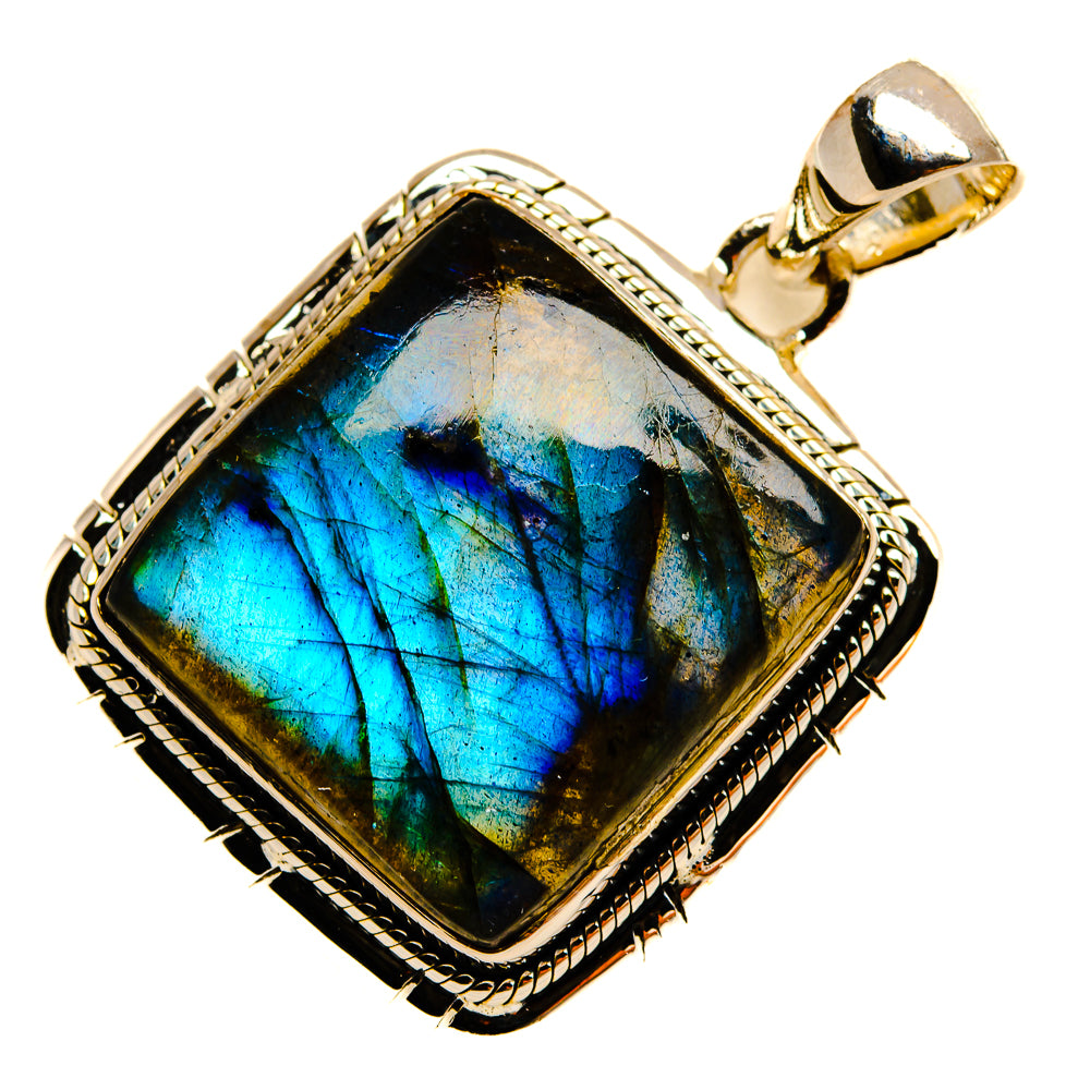 Labradorite Pendants handcrafted by Ana Silver Co - PD25379 - Photo 2