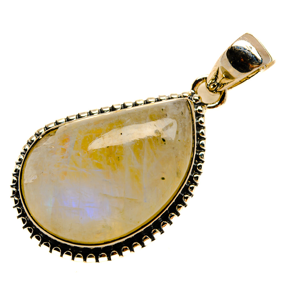 Rainbow Moonstone Pendants handcrafted by Ana Silver Co - PD25390 - Photo 2