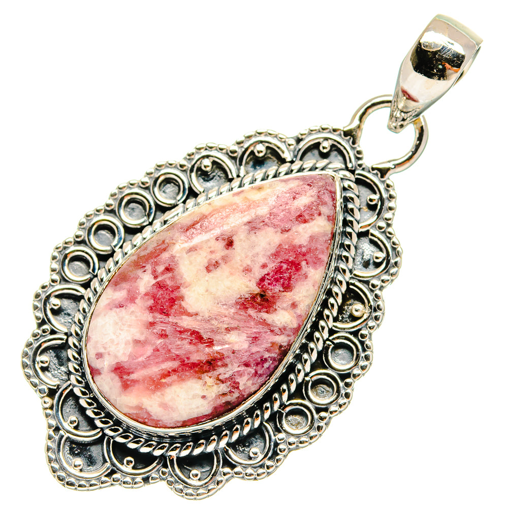 Pink Tourmaline In Quartz Pendants handcrafted by Ana Silver Co - PD25415 - Photo 2