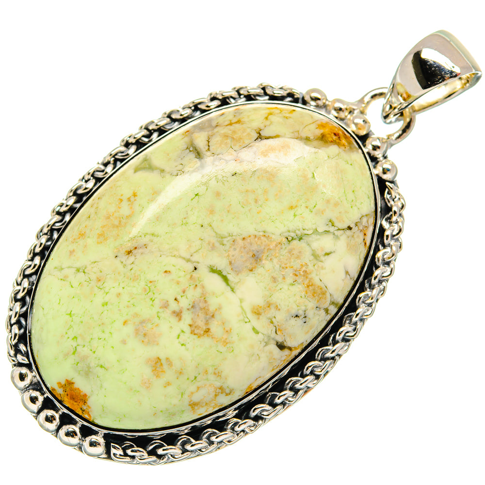 Lemon Chrysoprase Pendants handcrafted by Ana Silver Co - PD25547 - Photo 2