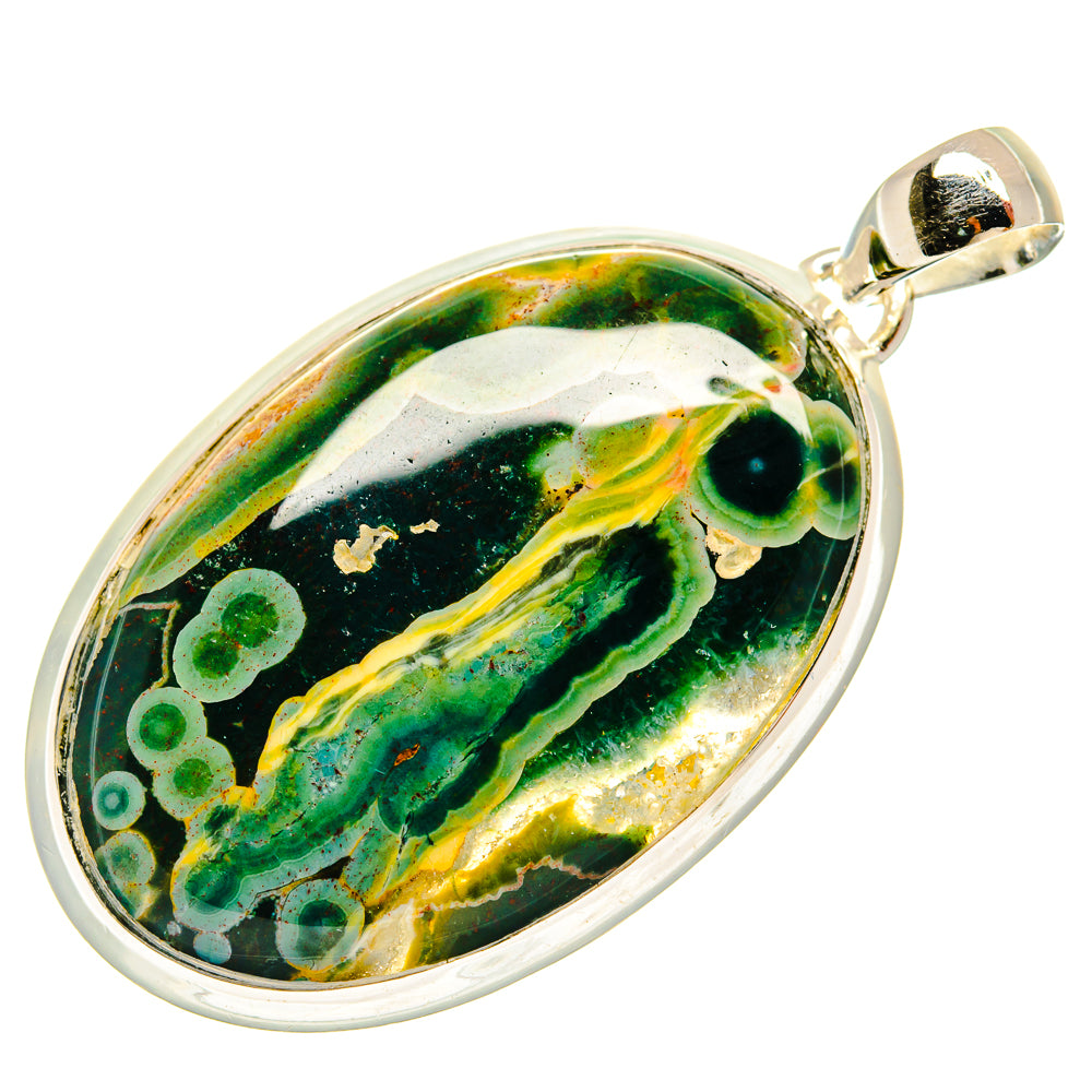 Ocean Jasper Pendants handcrafted by Ana Silver Co - PD25561 - Photo 2