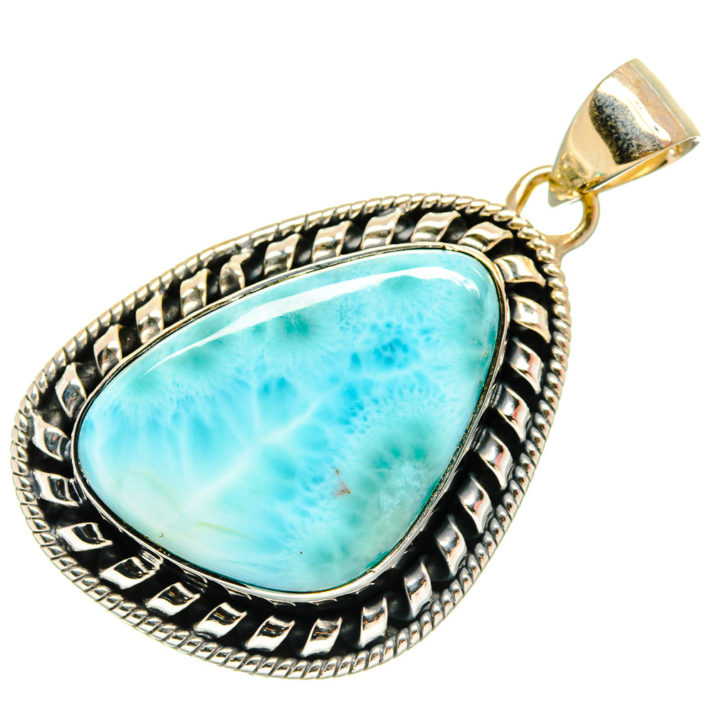 Larimar Pendants handcrafted by Ana Silver Co - PD25595 - Photo 2