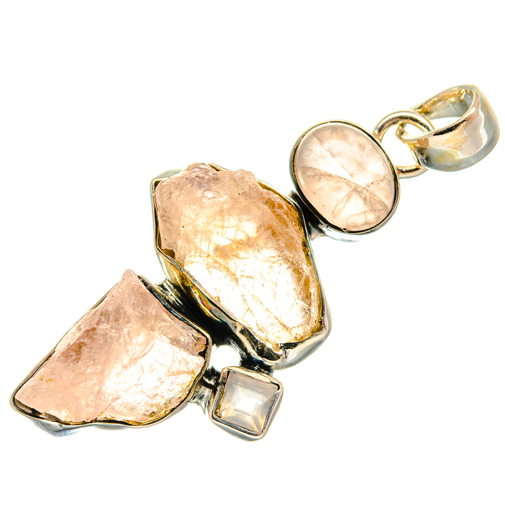 Rose Quartz Pendants handcrafted by Ana Silver Co - PD25616 - Photo 2