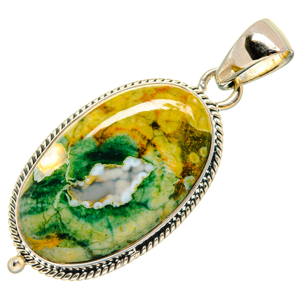 Rainforest Opal Pendants handcrafted by Ana Silver Co - PD25644 - Photo 2