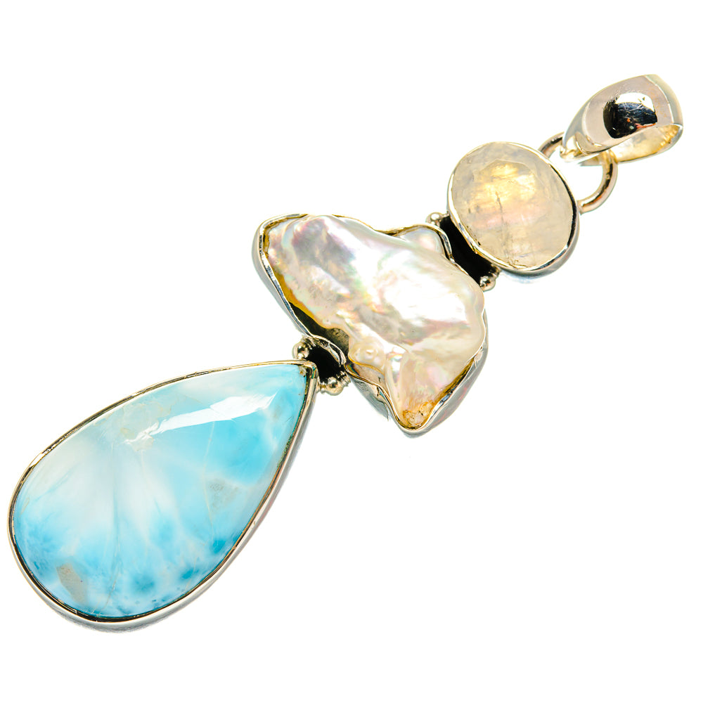Larimar Pendants handcrafted by Ana Silver Co - PD25660 - Photo 2