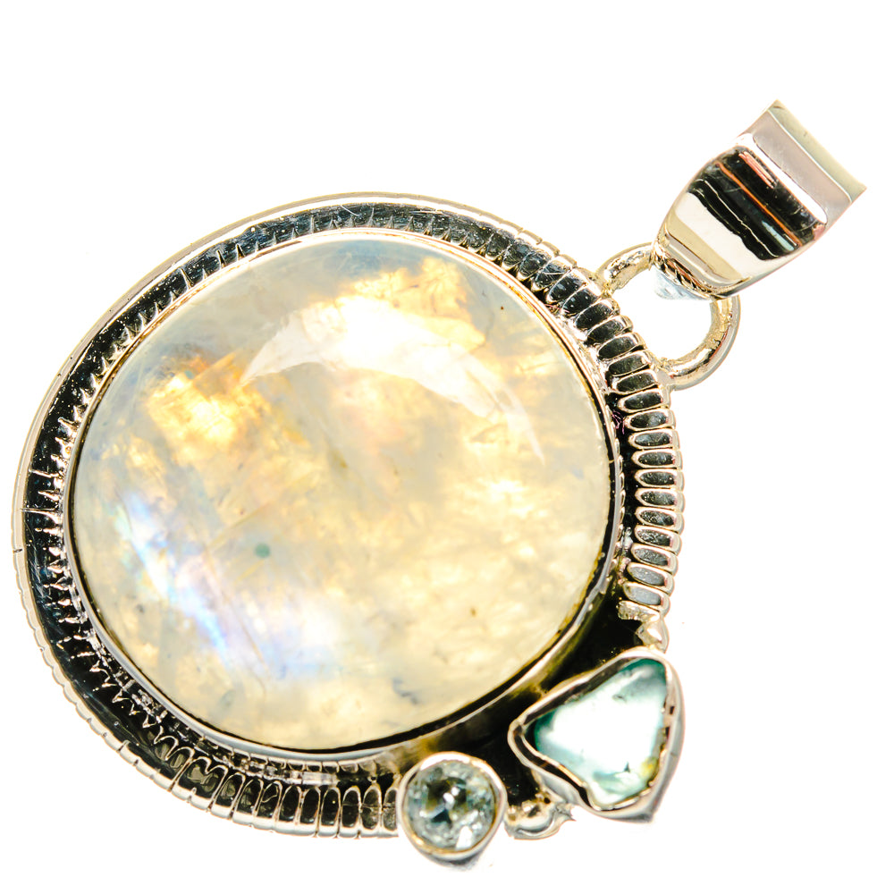 Rainbow Moonstone Pendants handcrafted by Ana Silver Co - PD25687 - Photo 2