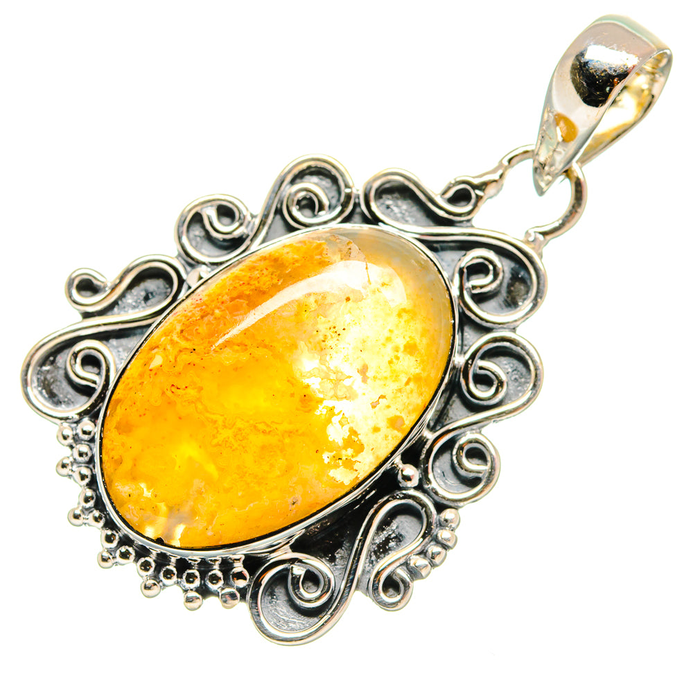 Plume Agate Pendants handcrafted by Ana Silver Co - PD25743 - Photo 2