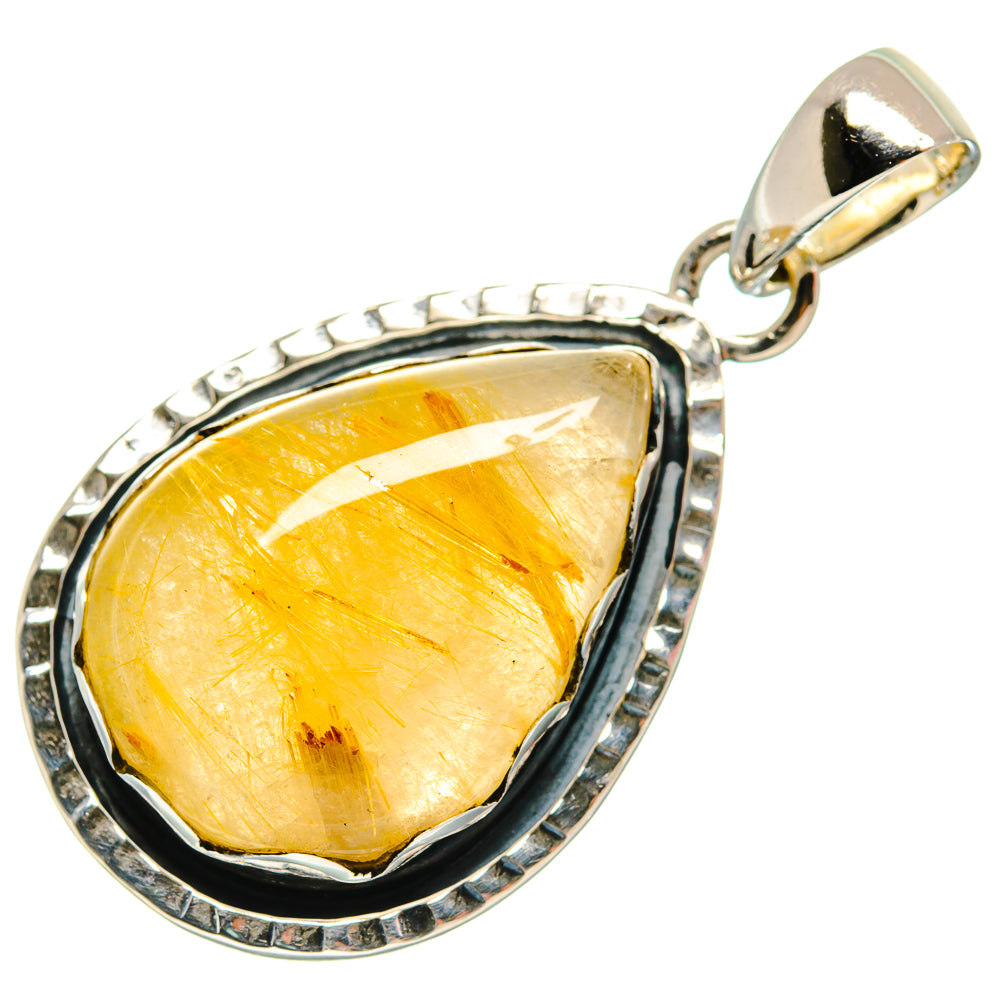 Rutilated Quartz Pendants handcrafted by Ana Silver Co - PD25915 - Photo 2