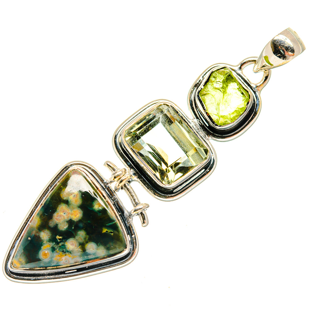 Ocean Jasper Pendants handcrafted by Ana Silver Co - PD25919 - Photo 2